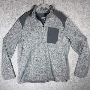 Eddie Bauer Men's Sz TXL Grey Half Zip 1/4 Zip Jacket Pullover